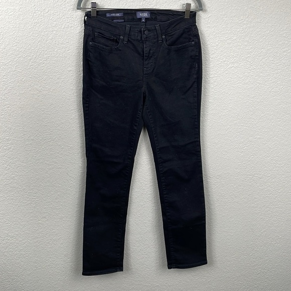 NYDJ Sheri Slim Jeans Black Lift Tuck Stretch Everyday Chic Sz 6 - Picture 4 of 15